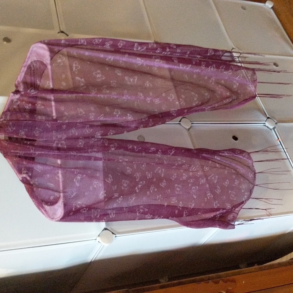 Purple butterfly scarf